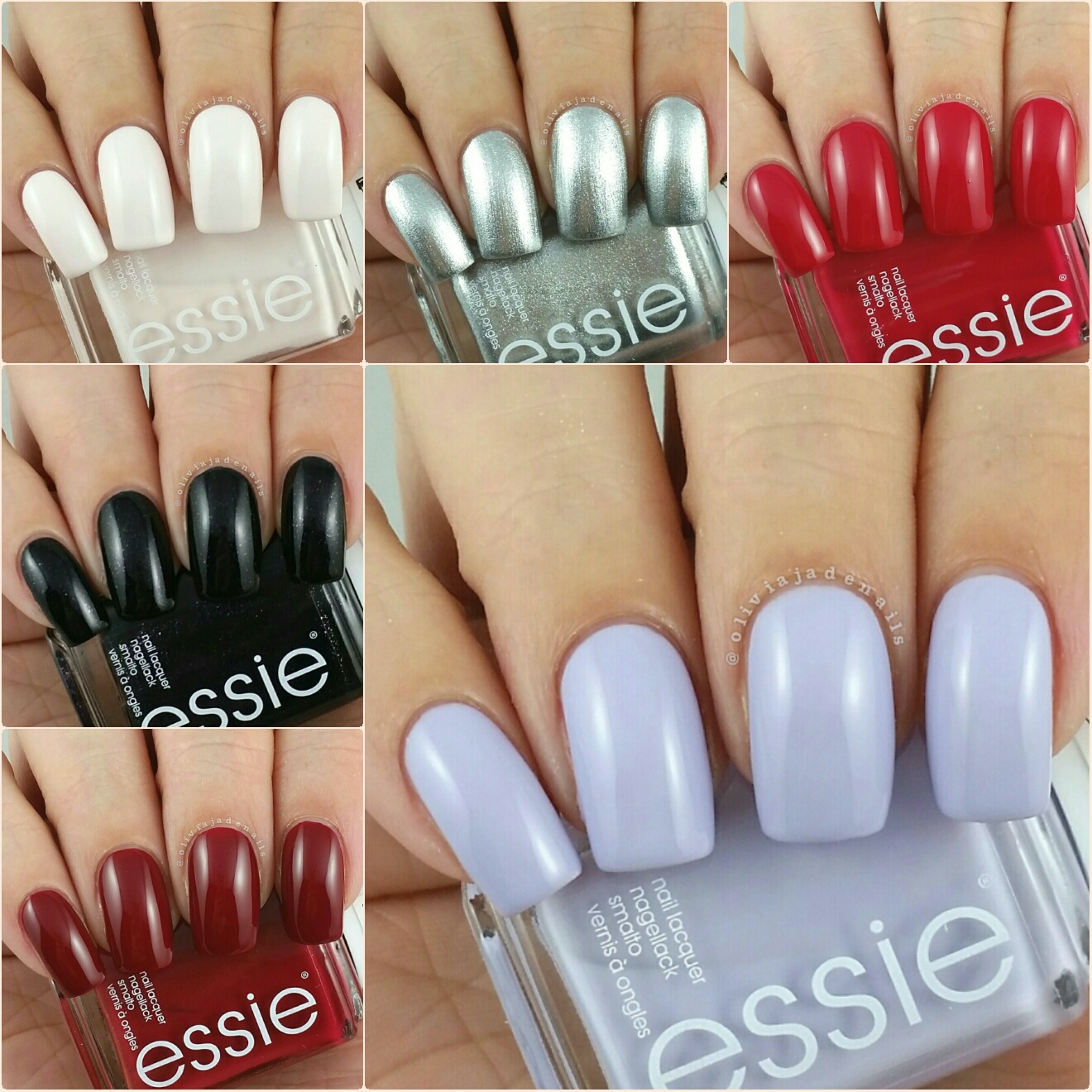 Olivia Jade Nails: Essie Winter 2016 Collection - Swatches & Review