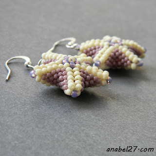 seed bead earrings starfish beadwork beadweaving anabel