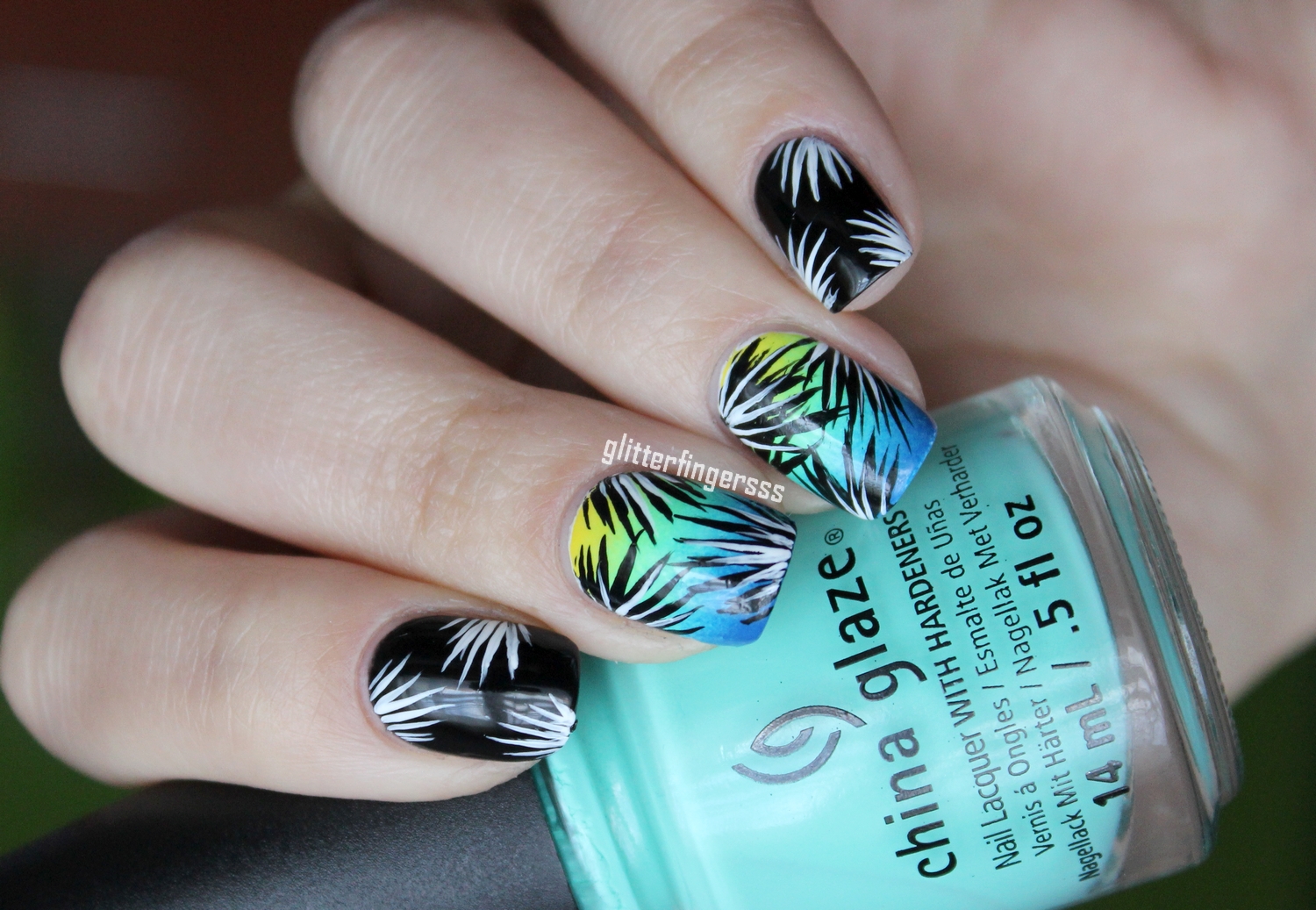 simple tropical nail designs
