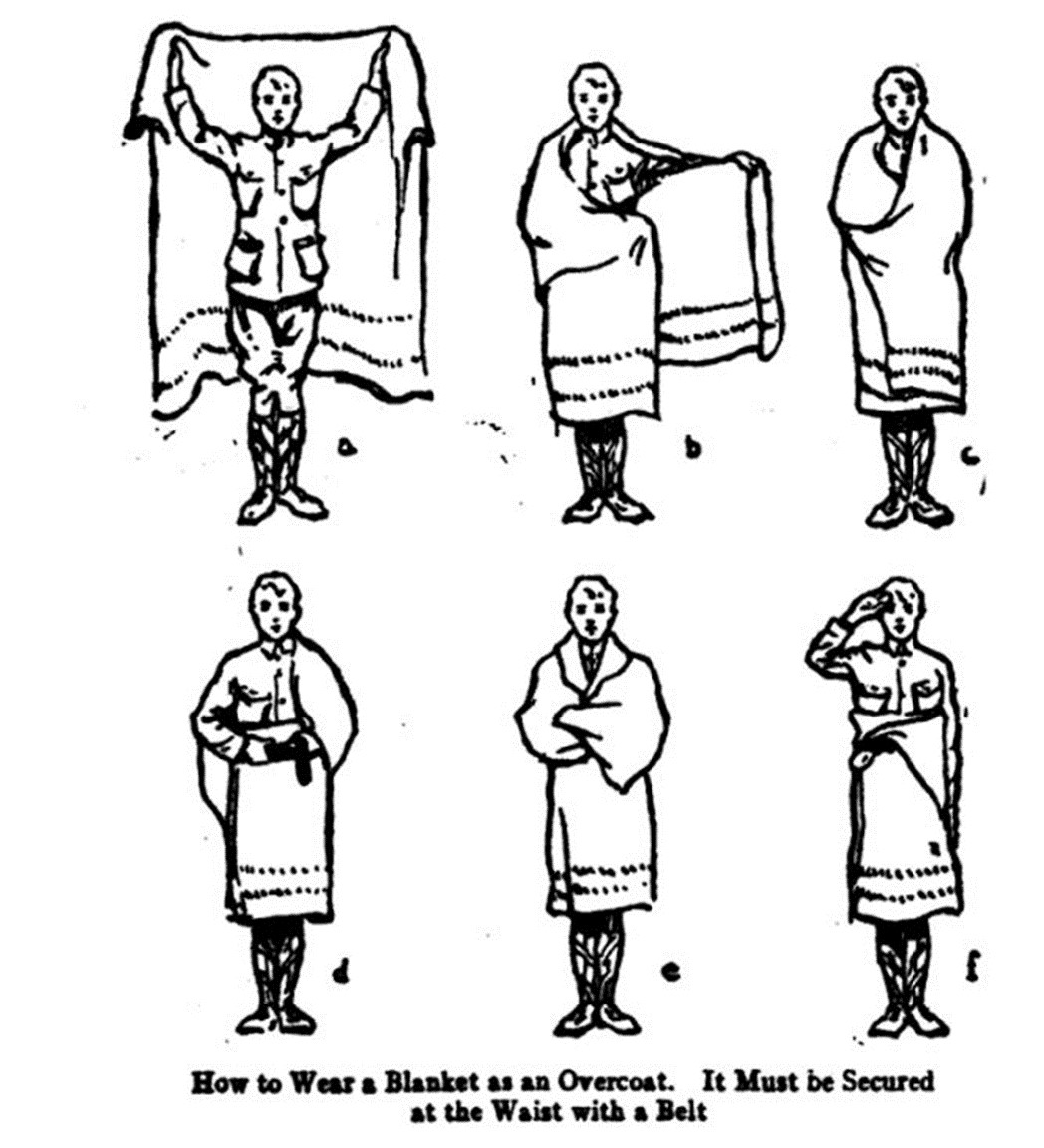 The Woodsman's Journal Online: How to Wear a Blanket as a Matchcoat