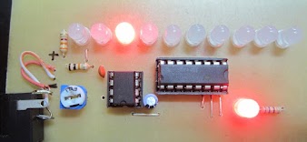 Mạch LED Chaser sử dụng NE555 và CD4017