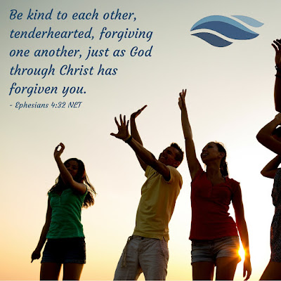 Be kind to each other, forgiving one another, just as God through Christ has forgiven you.