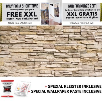 Meine Produkttests Steinwand Steinmauer Fototapete Steinoptik