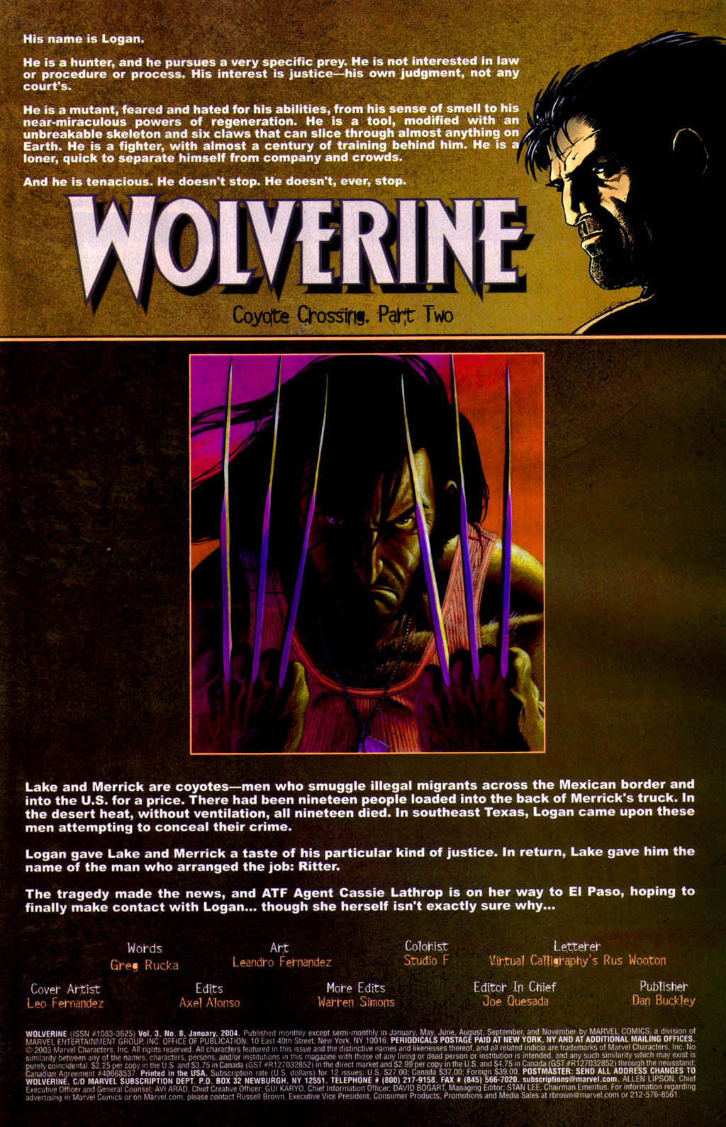 Read online Wolverine (2003) comic -  Issue #8 - 2