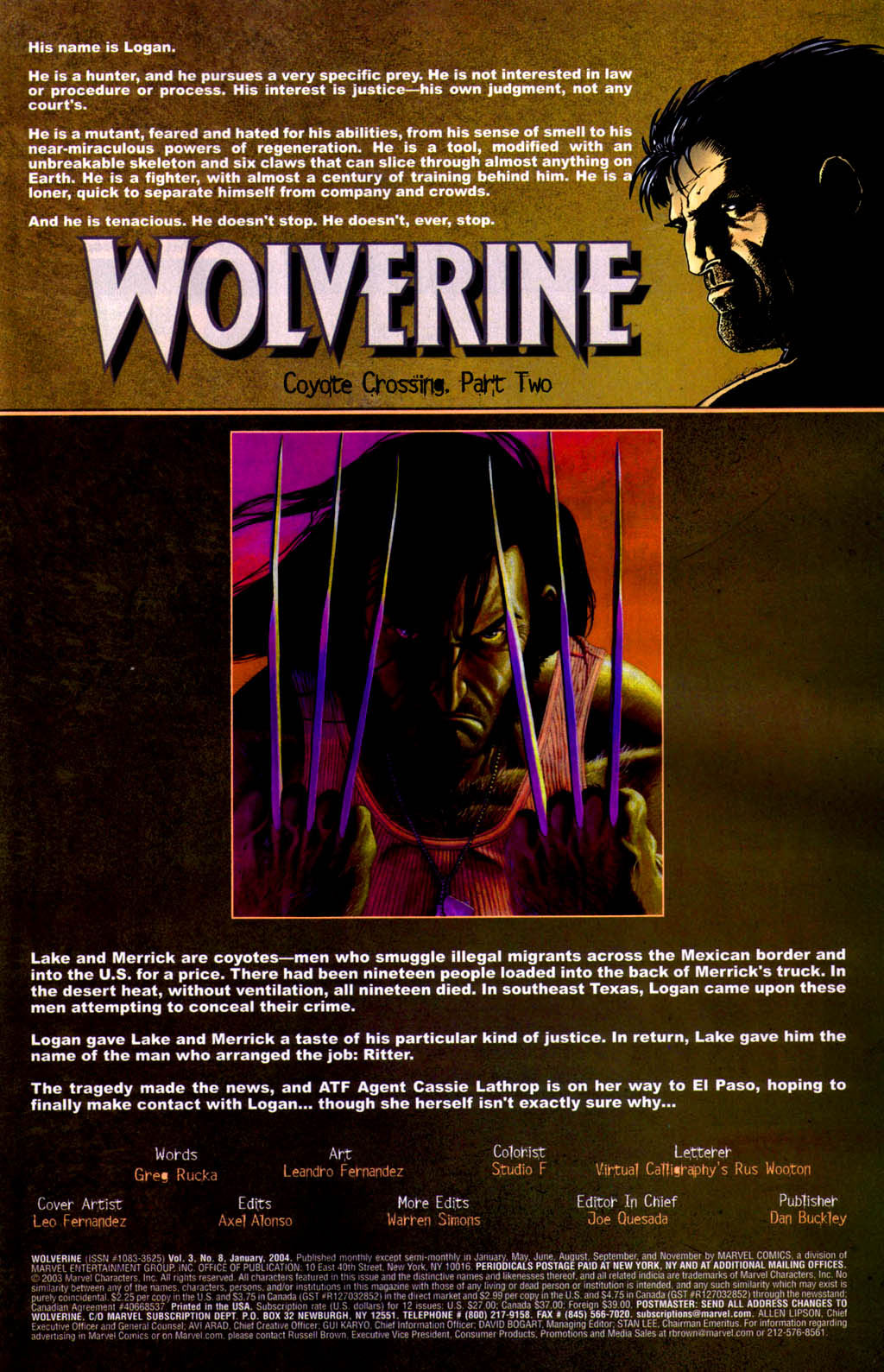 Read online Wolverine (2003) comic - Issue #8 - 2