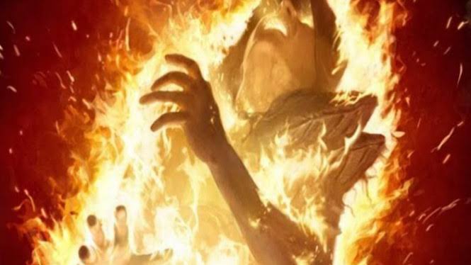 Ilustrasi terbakar. Ilustrasi terbakar.