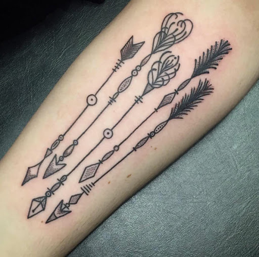 Esta coleção de dotwork setas
