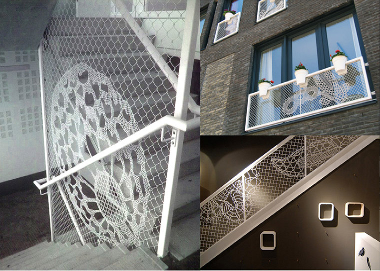 If It's Hip, It's Here (Archives) Turning Chain Link Fencing Into Art