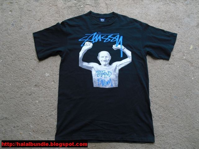 HALAL BUNDLE USED CLOTHING ONLINE STORE: STUSSY AUTHENTIC STAND FIRM OLD PHOTO PRINT STYLE ...