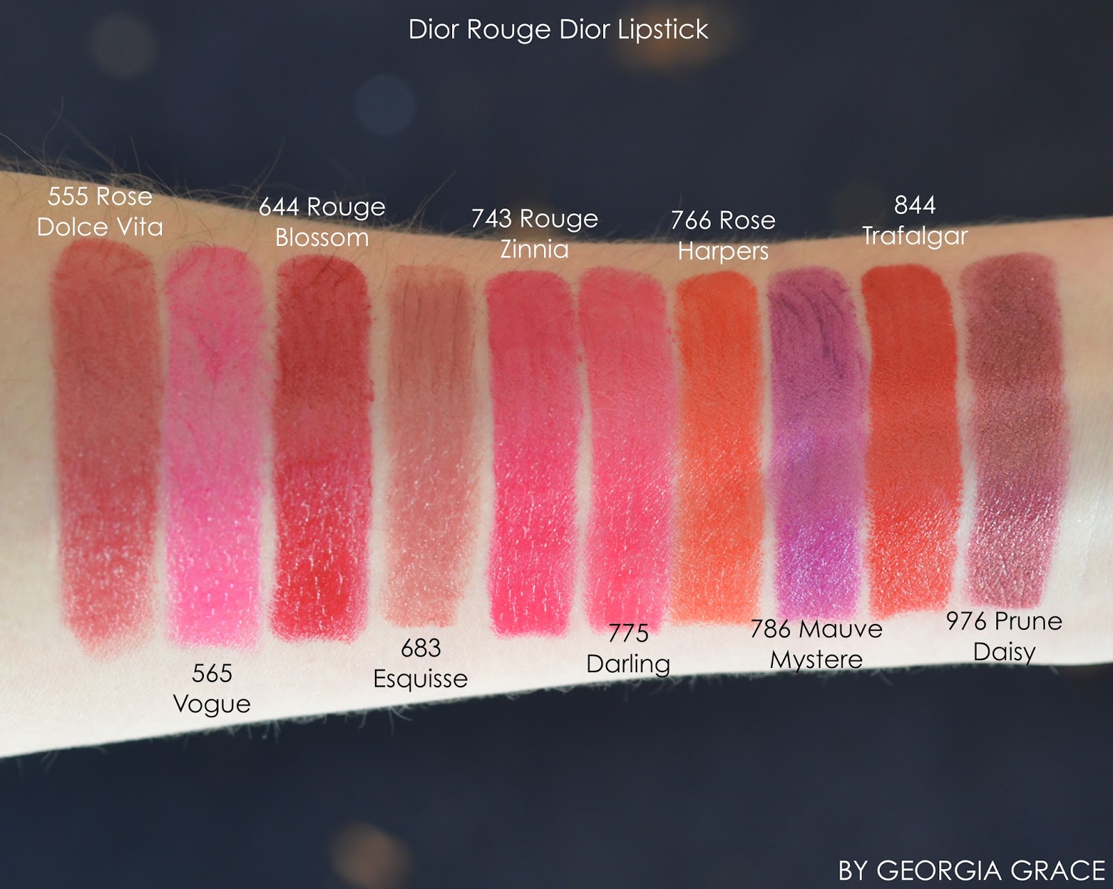 dior rose harpers lipstick