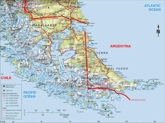 Tierra Del Fogo map