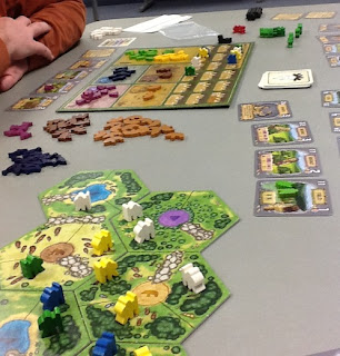 board game in play at the library