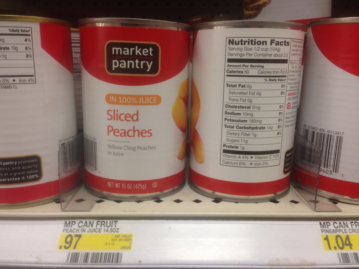 Healthy Grocery Sliced Peaches, Market Pantry Target