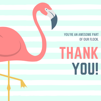 volunteer appreciation flamingo thank you