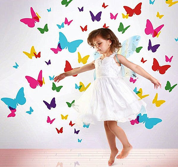 Beautiful wall stickers ideas for a cute girl nursery