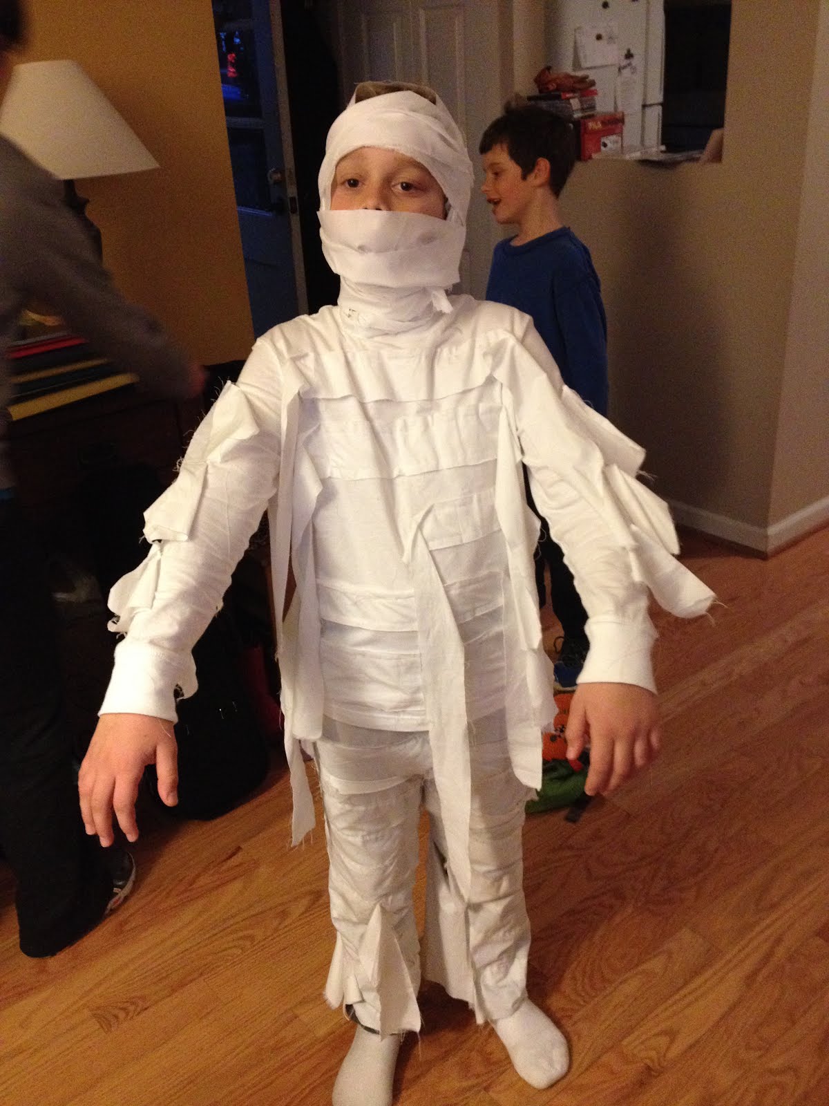 homemade mummy and son