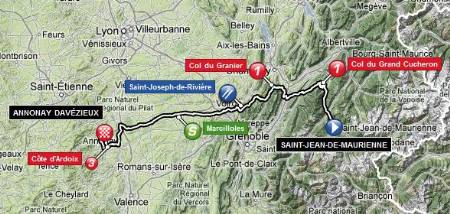 Mapa 12ª etapa Tour de Francia 2012