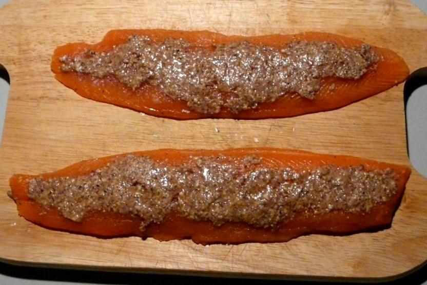 Kulinarische Welten zu Fisch- und Meeresfrucht: Forelle in Mandelmus ...