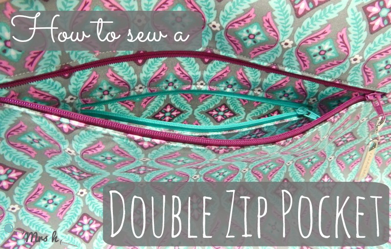 Mrs H the blog How to sew a Double Zip Pocket