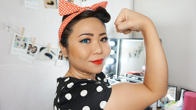 Pin Up Vintage easy steps makeup tutorial. Let me teach you how to get this pin up easy look. A fun vibrant and woman empowering look and this can be used as halloween makeup too! Using Makeup Revolution palette, i will be showing you hw to use matte shadows properly. Contact me, makeup artist based in Jakarta for halloween or beauty makeup.
