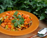 Sweet Potato Salad with Roasted Poblano, Roasted Corn & Chipotle