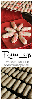 Rum Logs are the perfect addition to any Christmas Cookie Platter.  They're light, slightly sweet, soft and will melt in your mouth! #ChristmasCookies