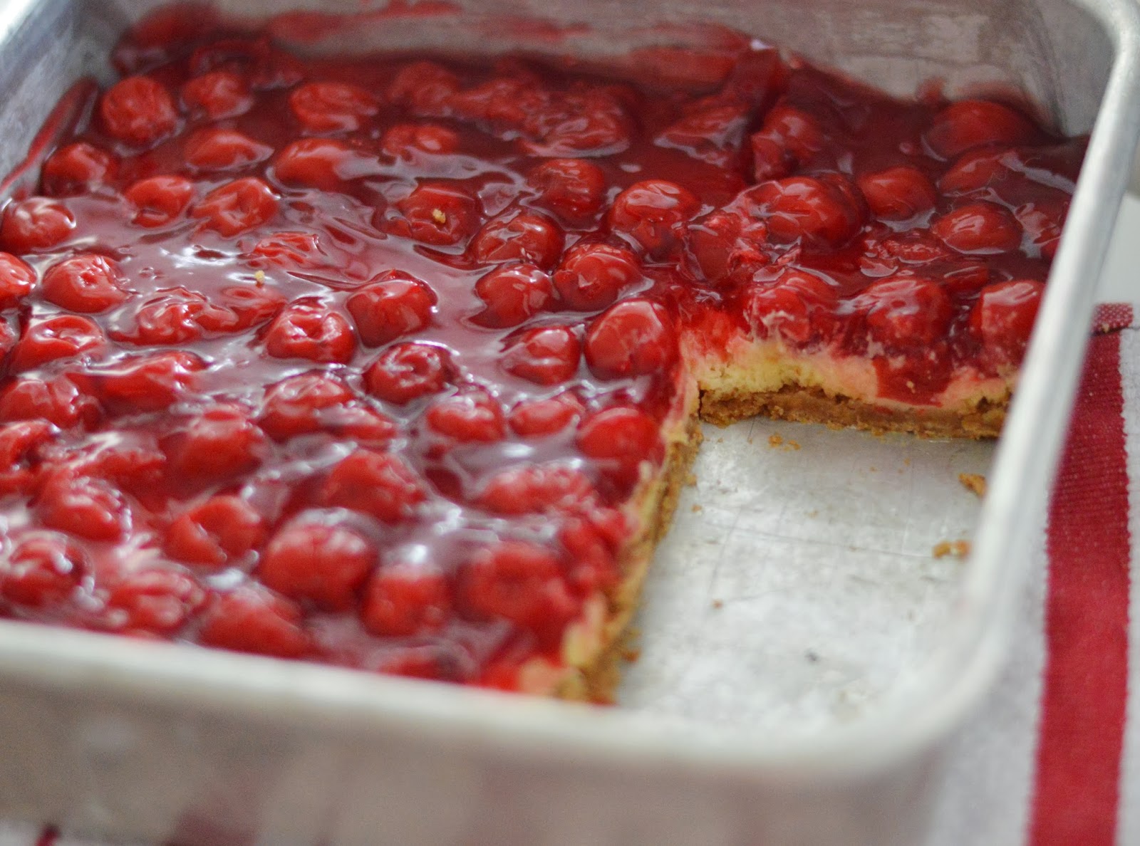 The Art of Comfort Baking Cherry Cheesecake Squares