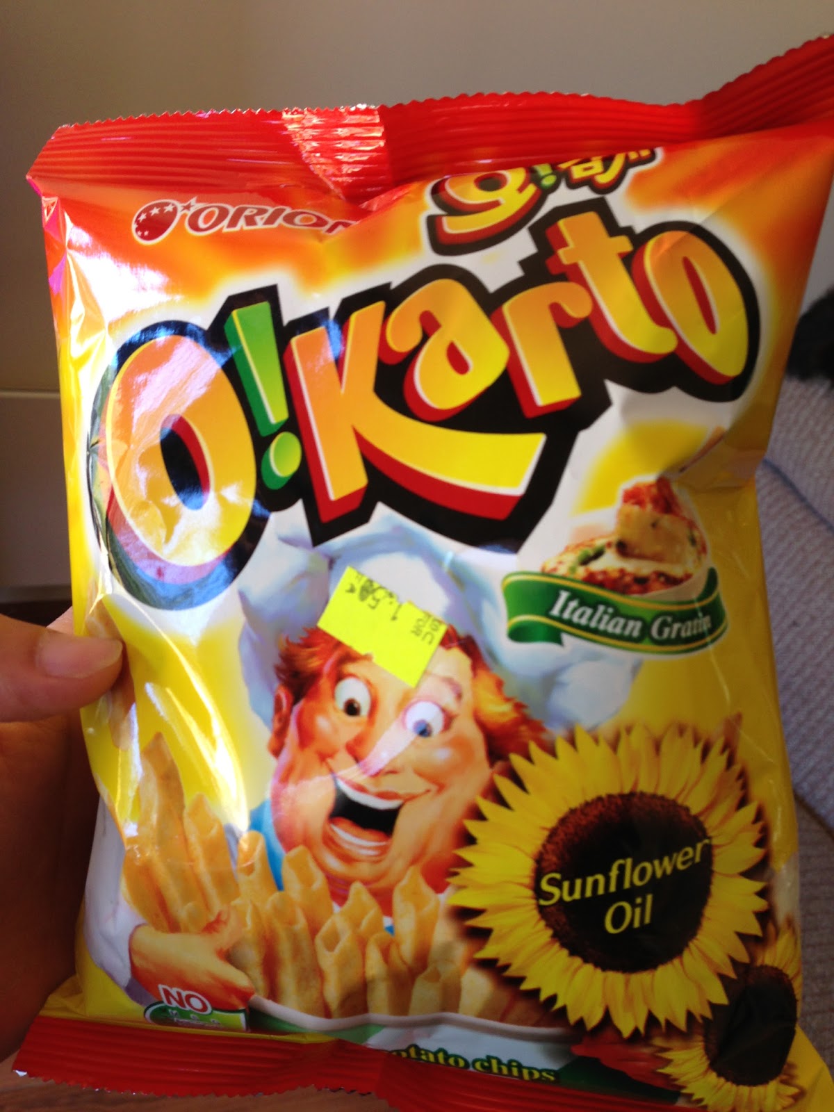 Asian Grocery Snacks Orion O!Karto Potato Chips Italian Gratin