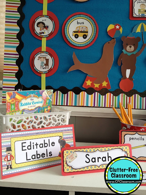 Circus Or Carnival Themed Classroom Clutter Free Classroom