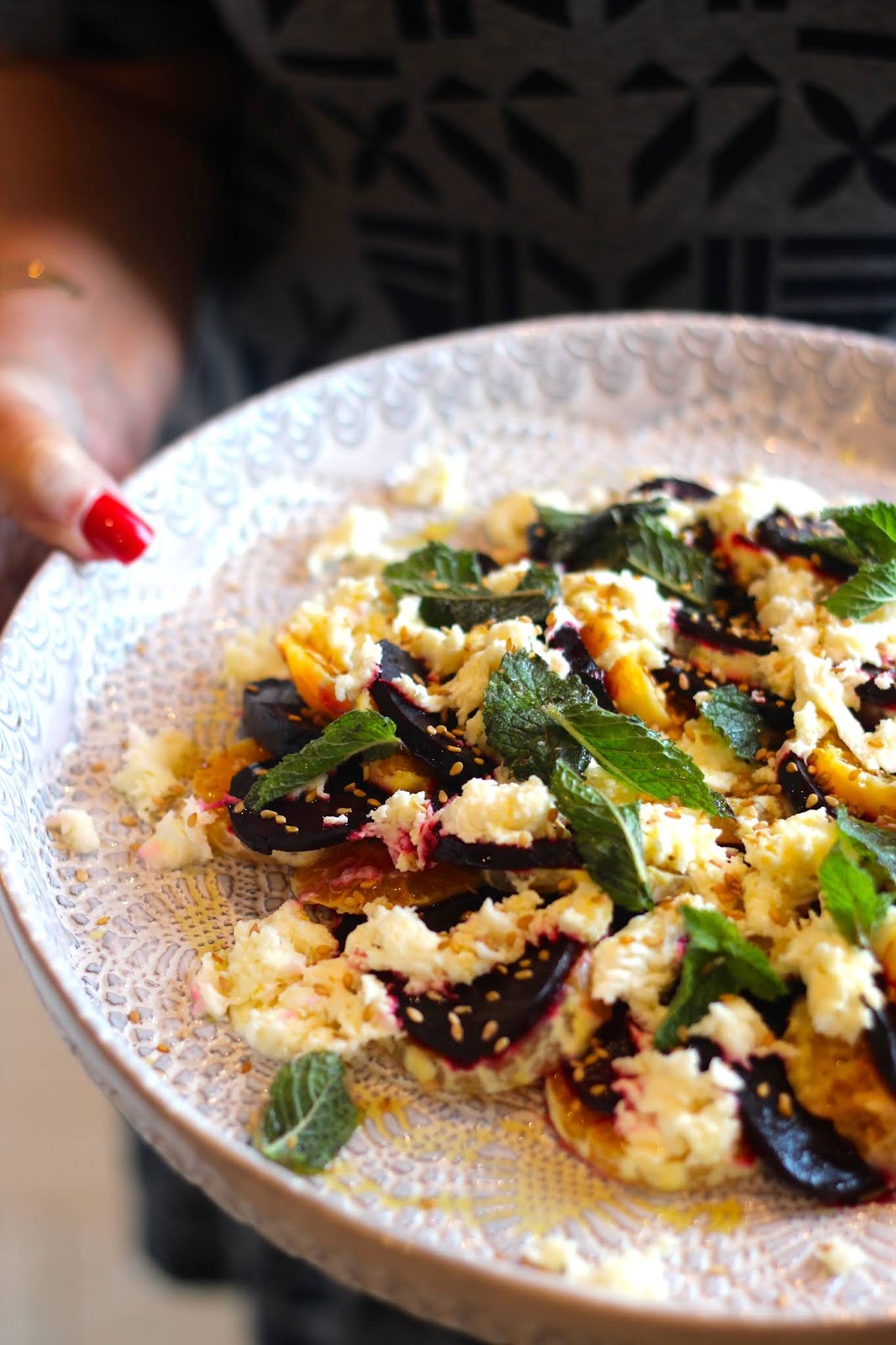 Salada de Laranja e Beterraba com Mozzarella