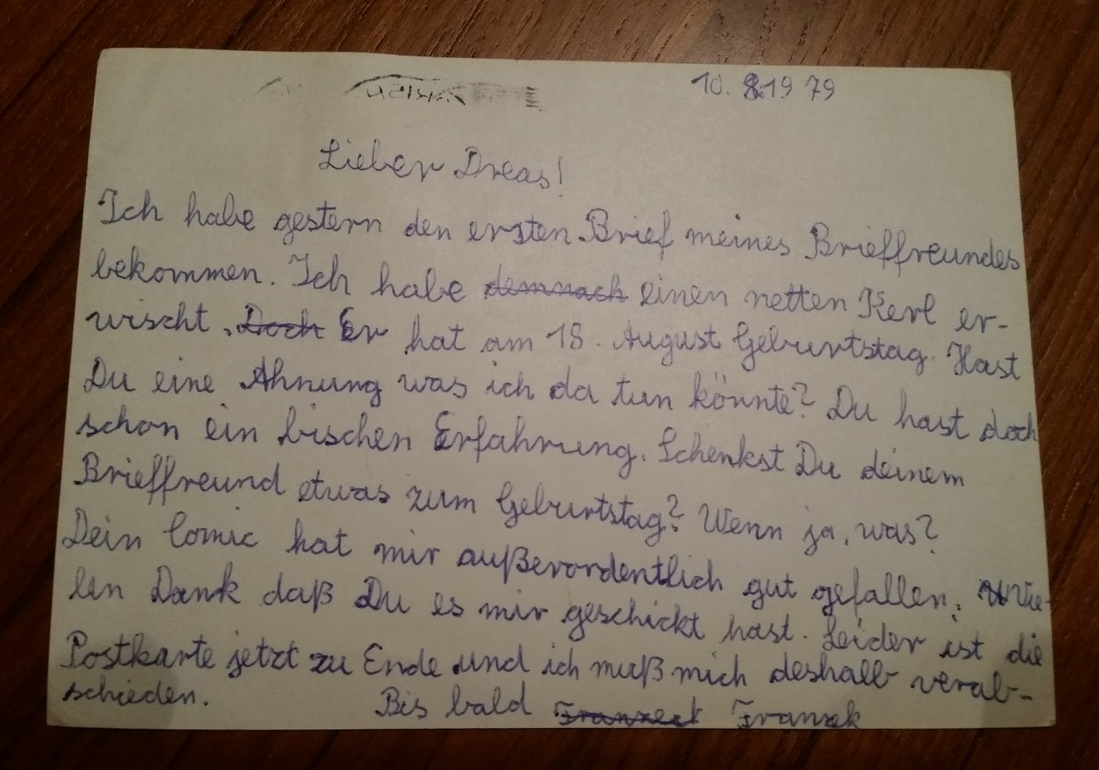 Über brief urlaub schreiben Brief Deutsch