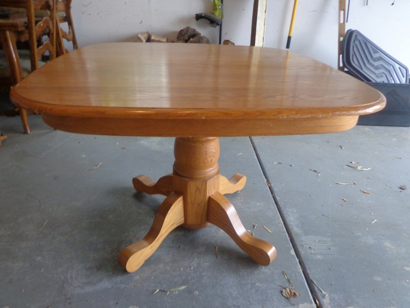 refinish oak kitchen table