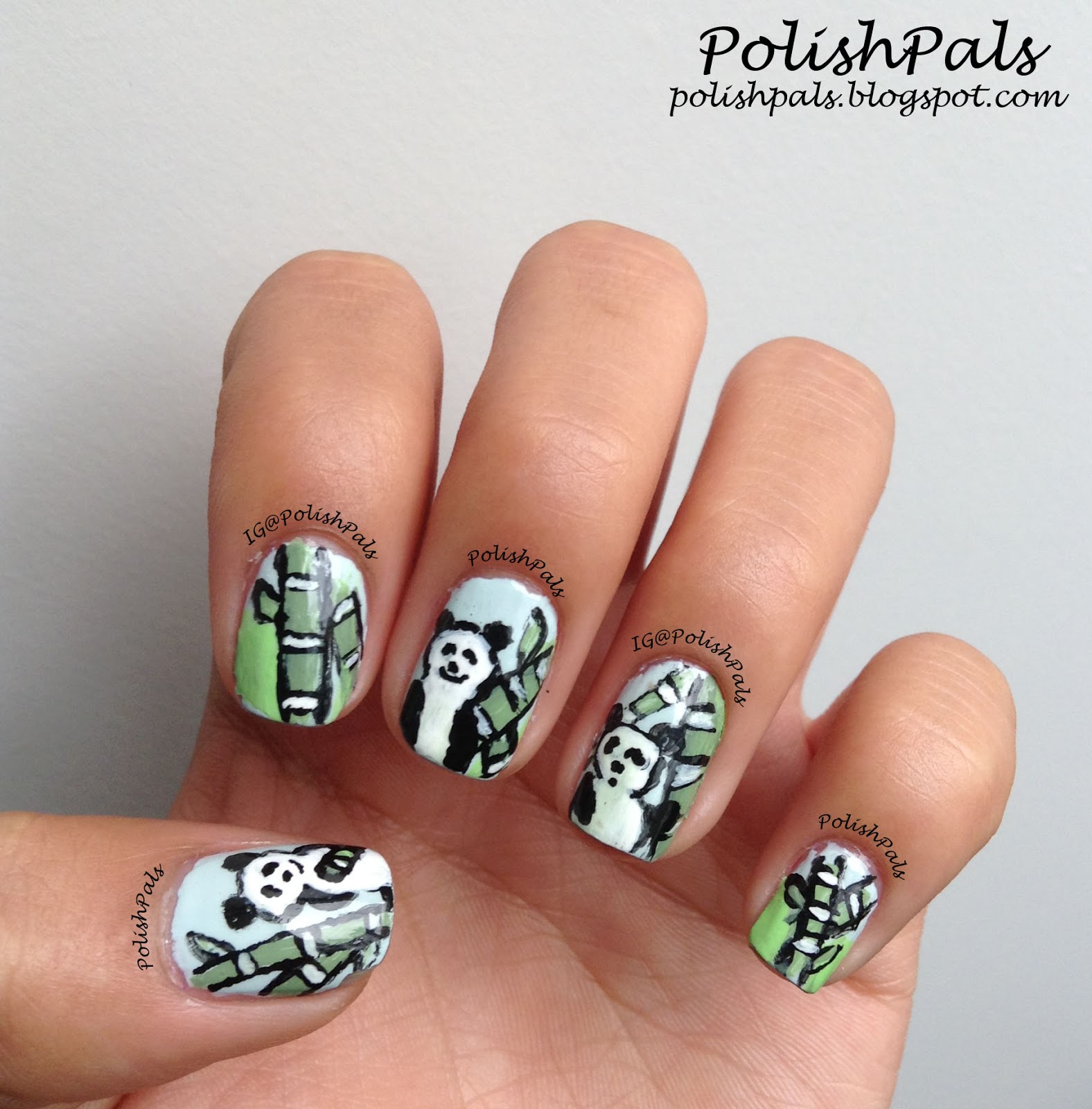 Polish Pals: Panda Bear Nails