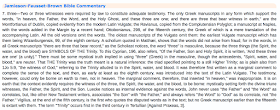 Jamieson-Fausset-Brown Bible Commentary.1 John 5:7. The GREATEST Trinitarian FORGERY In History.