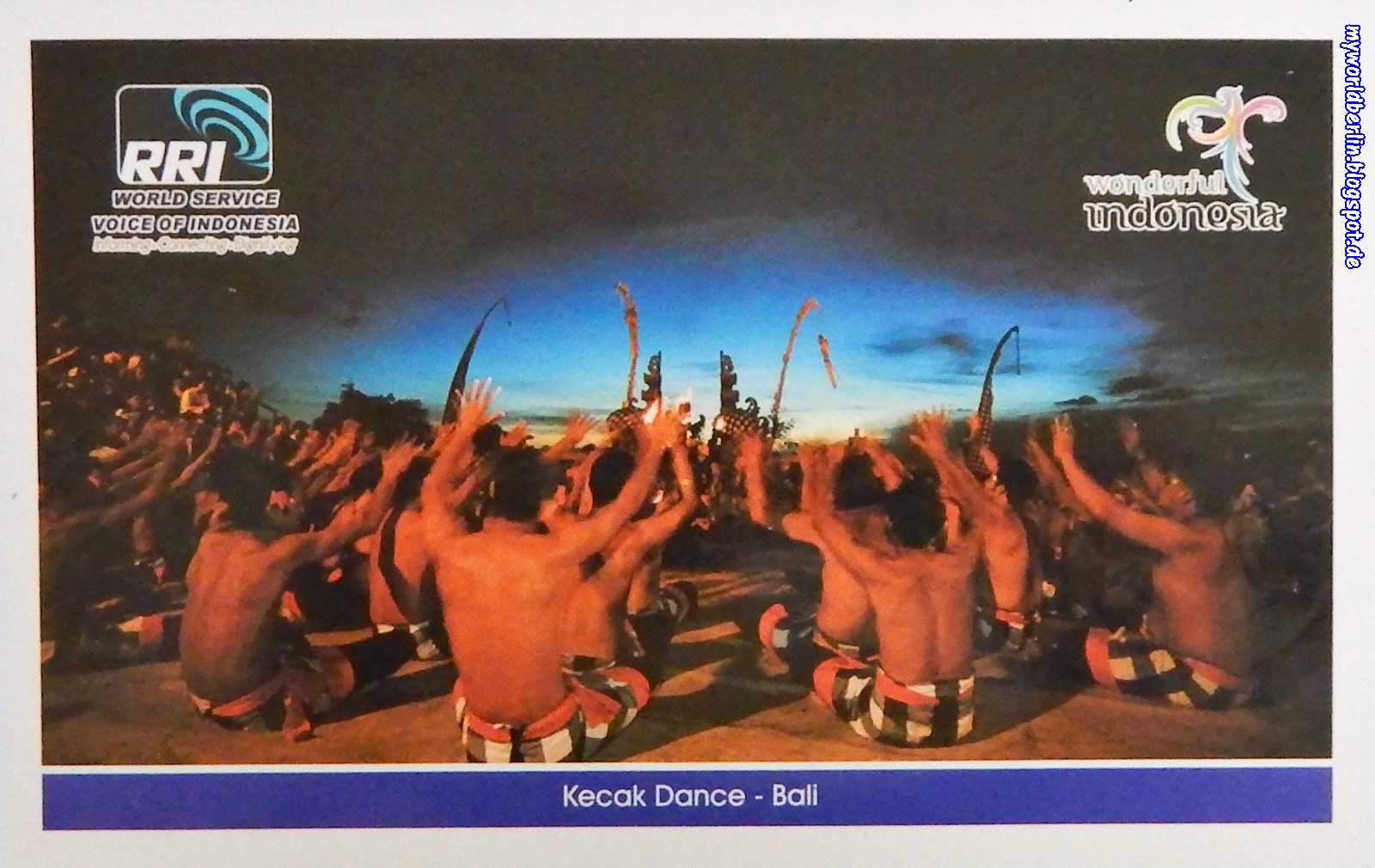 My World Berlin 내 세계는 베를린입니다 QSLKarte der Stimme Indonesiens