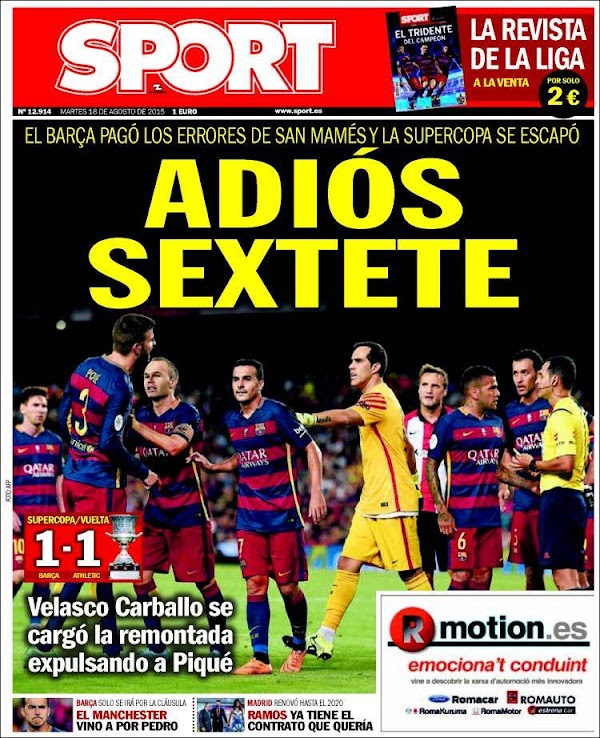FC Barcelona, Sport: "Adiós sextete"