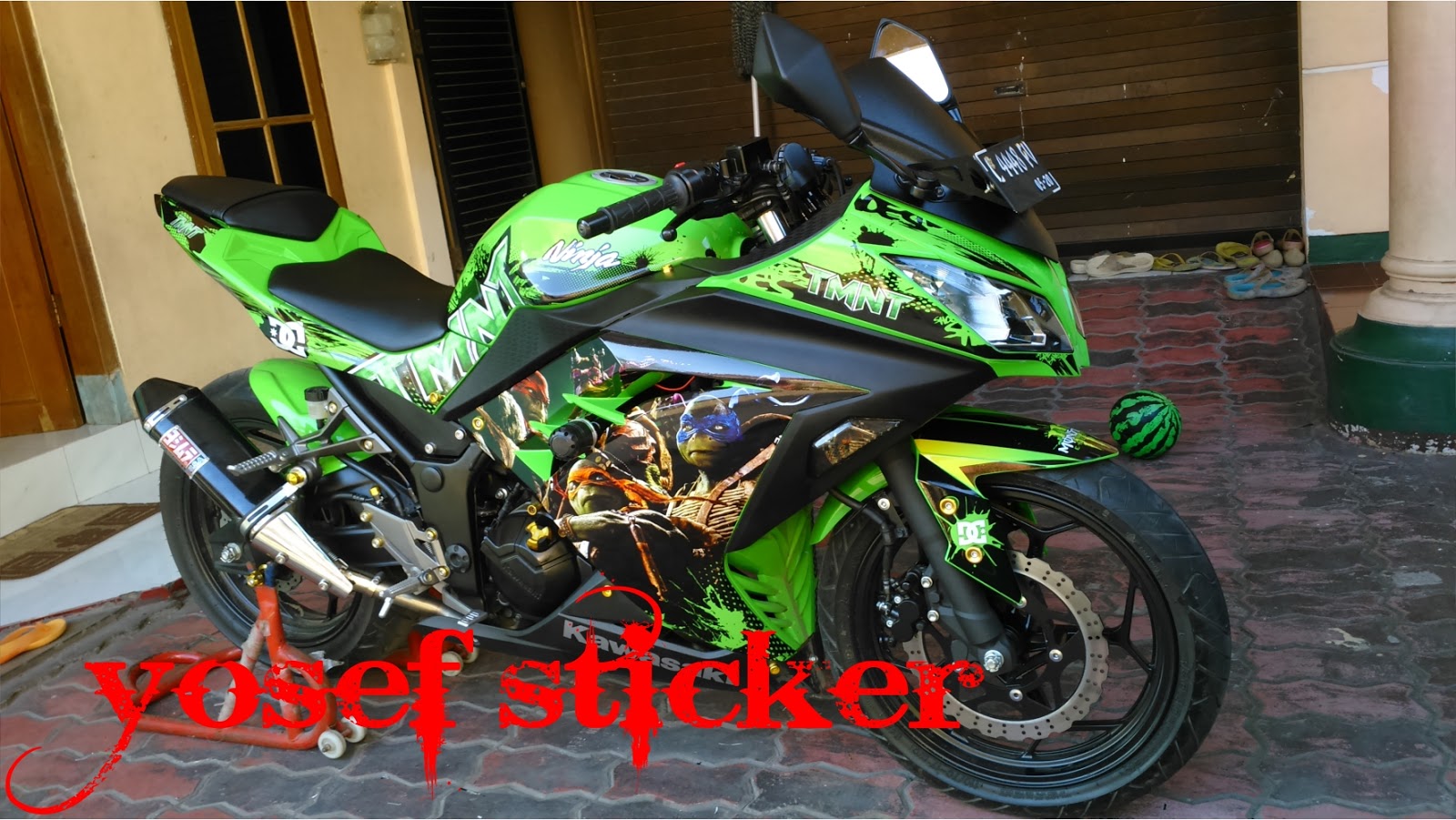 Contoh Gambar Cutting Sticker Kawasaki Ninja 250 Hijau 2020