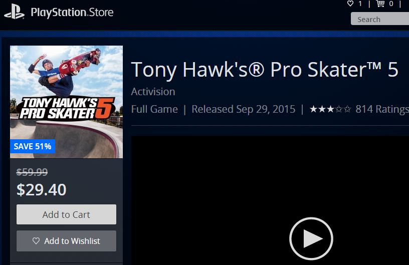 Tony hawk pro skater 5