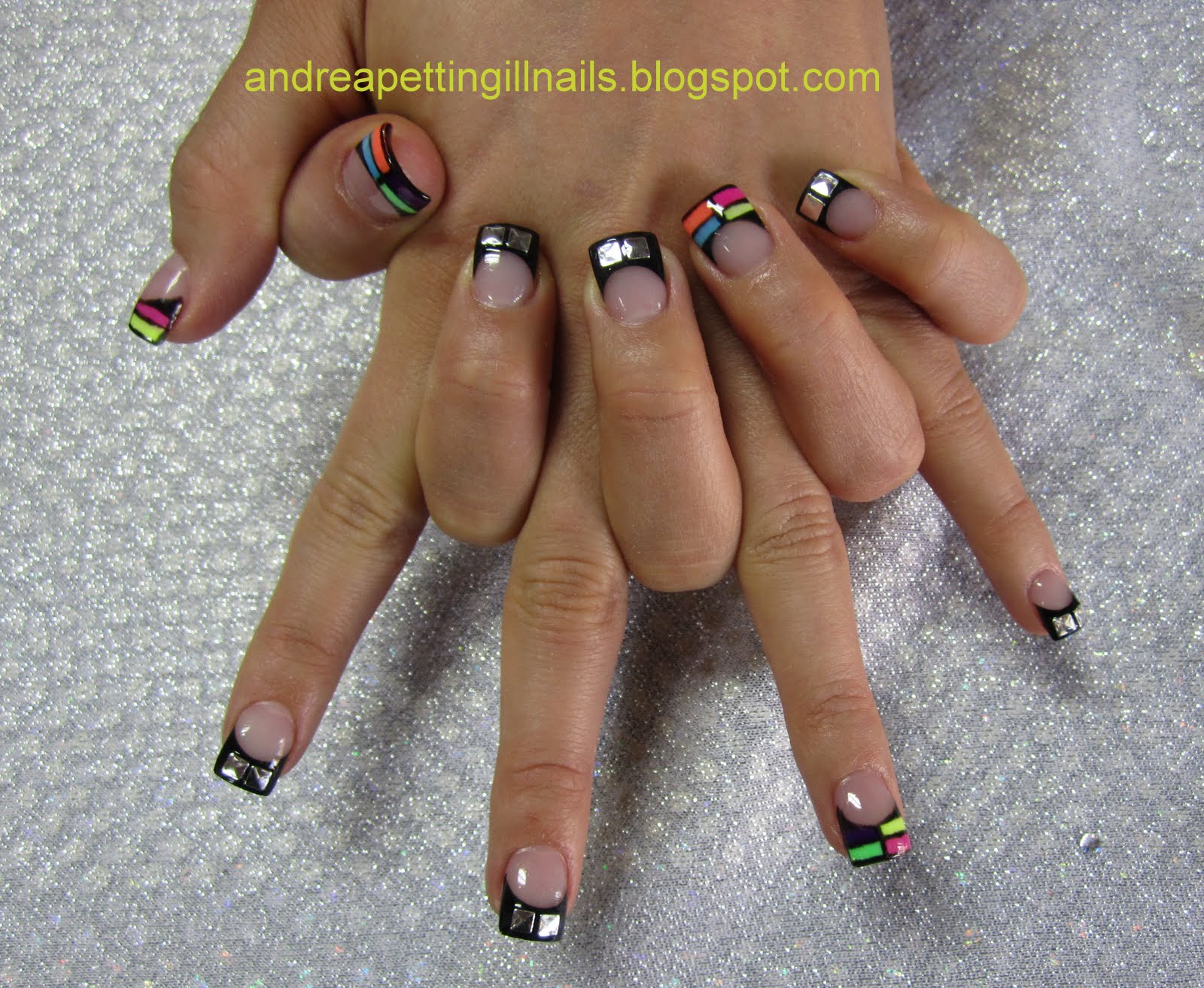 Andrea Pettingill Nails Acrylic Nails with Studs