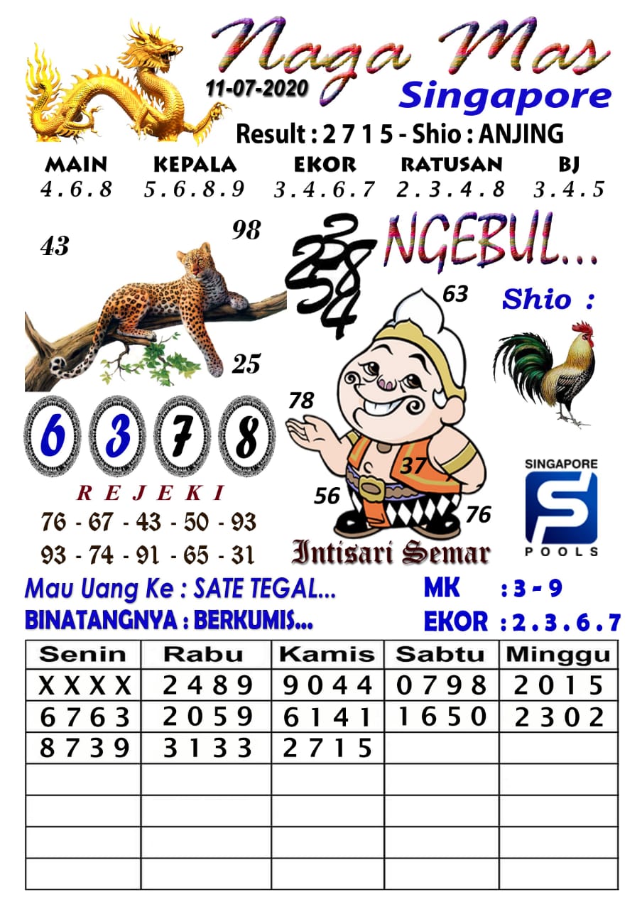Prediksi Syair Sgp 11 Juli 2020 Syair Togel Sgp Pangkalantoto