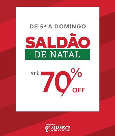 Shoppings da Aliansce promovem Saldão de Natal 2018