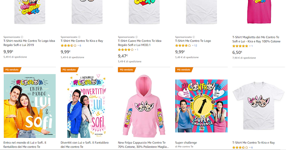 maglietta di me contro te amazon