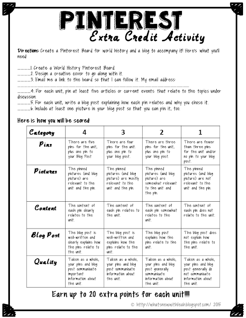 Your students can use Pinterest in the classroom! Wait...come again? That's right! In this blog post, I explain an extra credit activity that I've created for my high school students where they can use Pinterest to further expand upon their learning on our in-class topics. Learn more about how I make this work for my students inside this post about how students use Pinterest in my classroom.