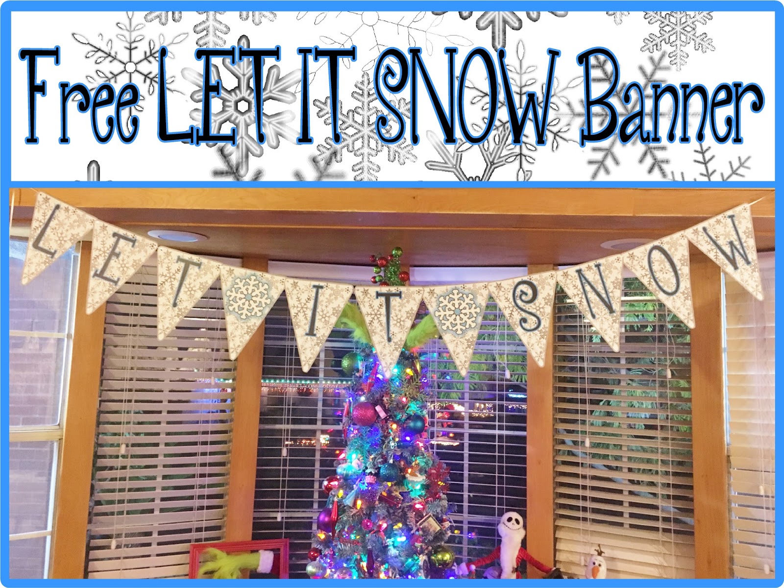Let It Snow Banner Printable Free