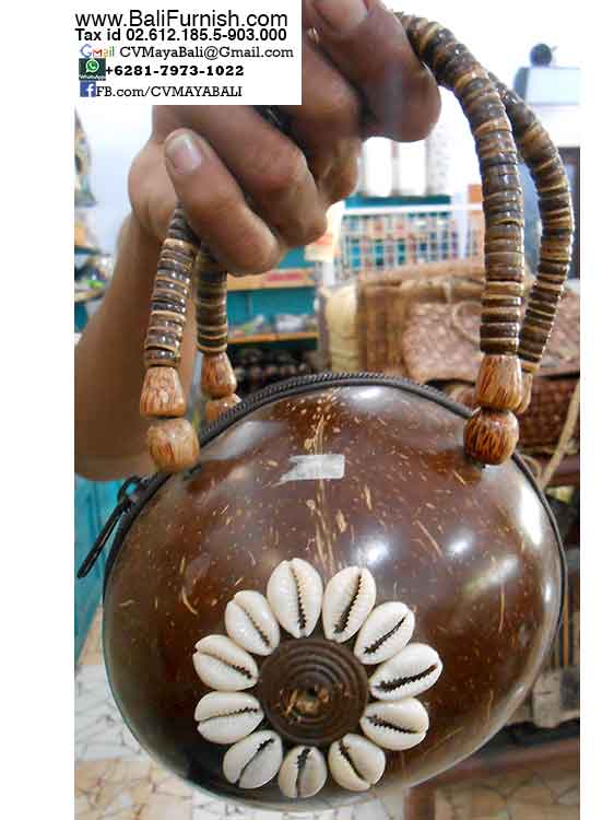 Coconut Shell Bags from Bali Indonesia CVMAYA Bali Crafts Home Decors