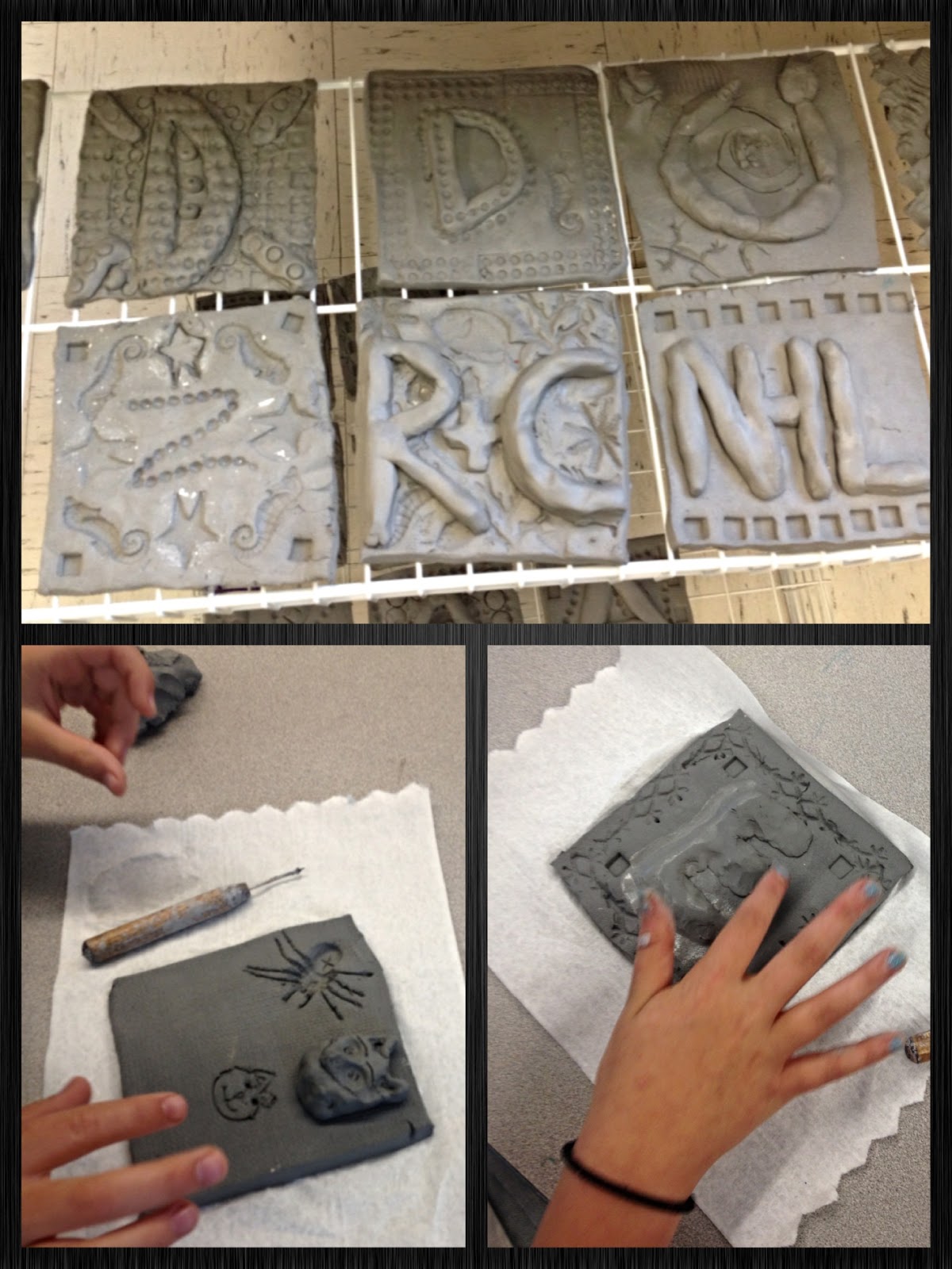 BES Art Clay Initial Tiles