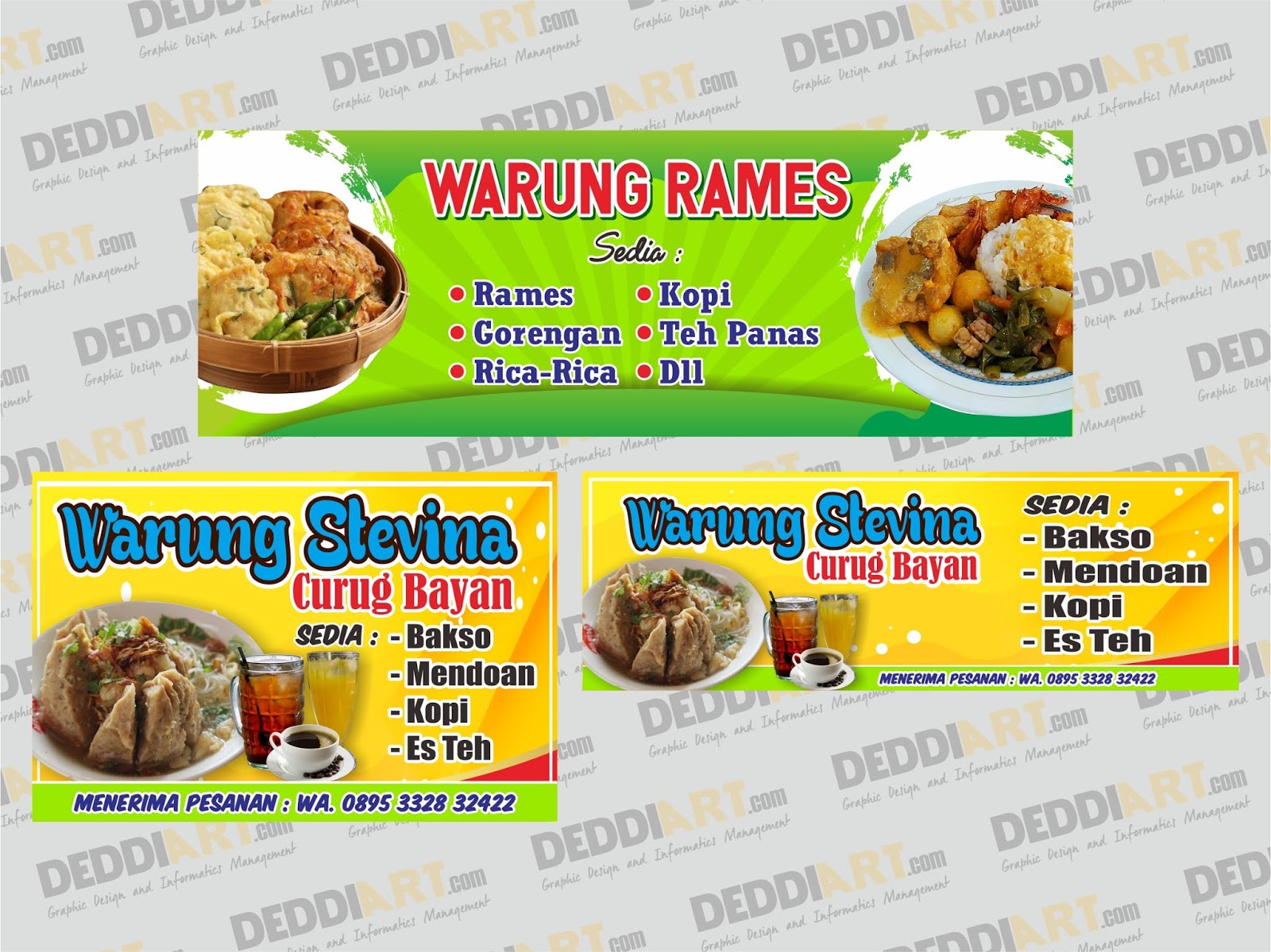Download Contoh Desain Spanduk Warung Nasi Rames Vector Cdr