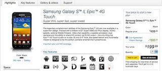 Sprint Samsung Epic 4G Touch now available