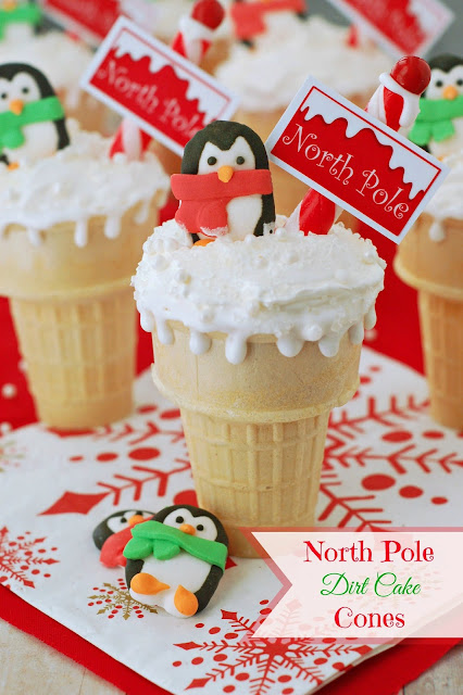 North Pole Dirt Cake Cones by The Sweet Chick