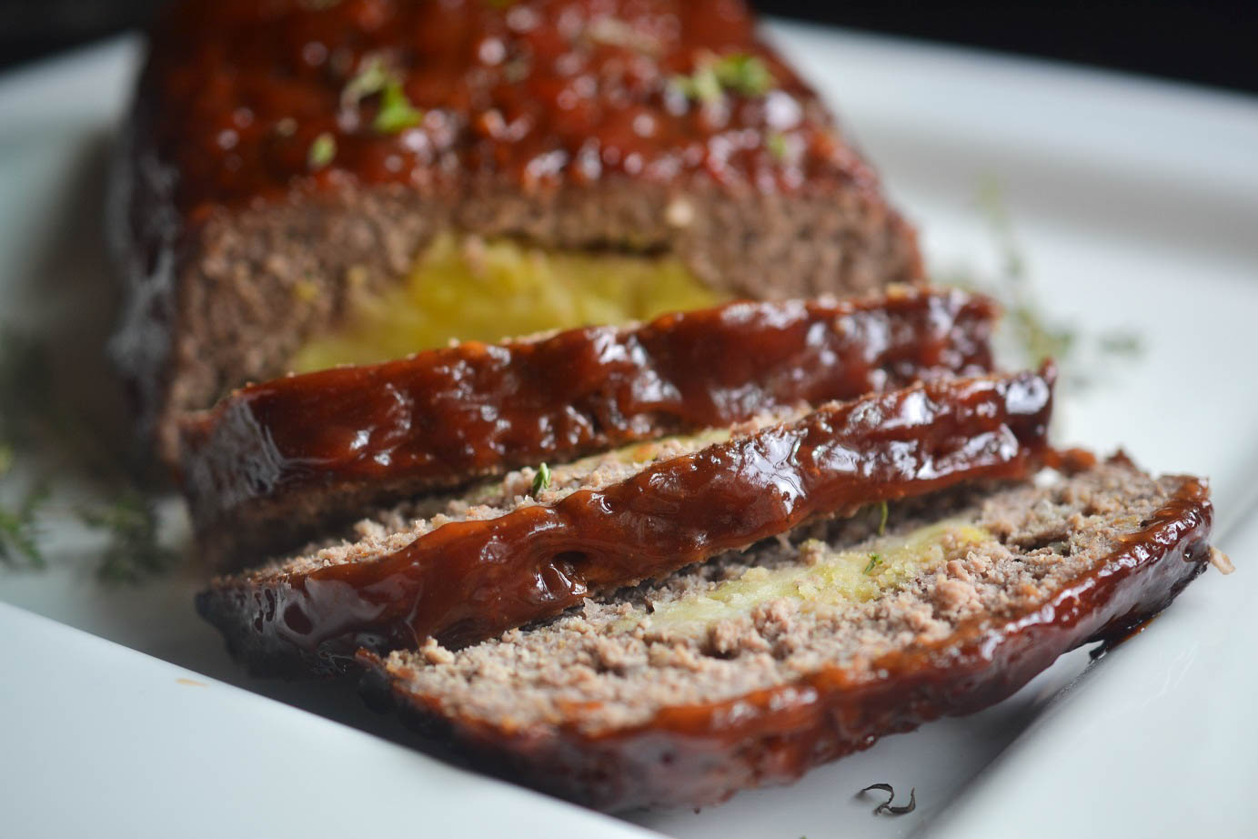 Greedy Girl Mashed potato stuffed meatloaf